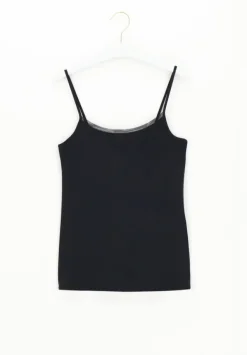 Perfect Line Top w/Straps Black