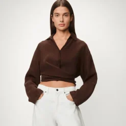 Pia Linen Shirt Chocolate Martini