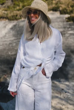 Pia Linen Shirt White