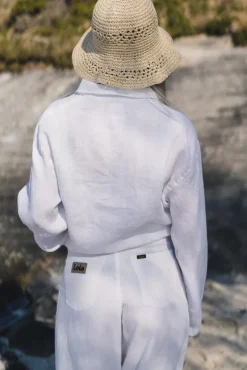 Pia Linen Shirt White