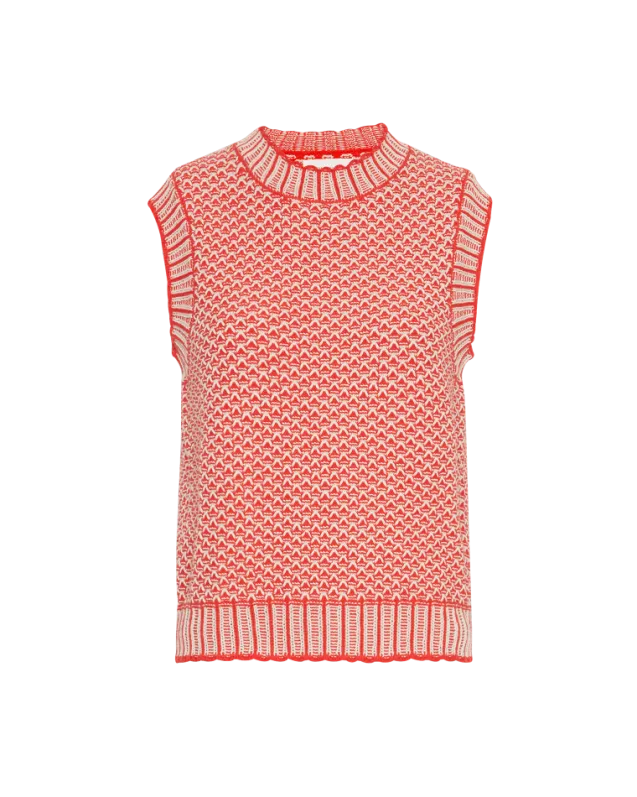 Pilla Vest Oatmeal/F Rose