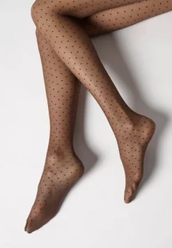 Plumetis Tights 30 Moka