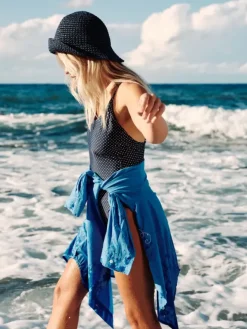 Polka Dot Bea Swimsuit Navy Blue