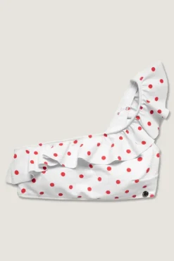 Polka Dot Helle Top White/Red