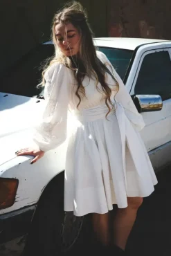 Poplina Dress White