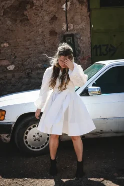 Poplina Dress White