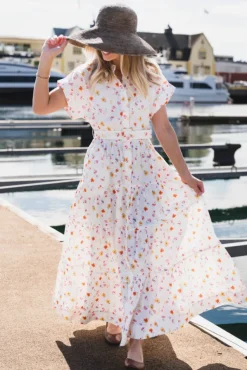 Poplin Shirt Dress Morning Bloom