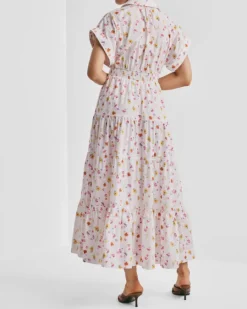Poplin Shirt Dress Morning Bloom