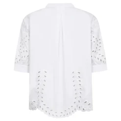 Poppy Emb V-Shirt White