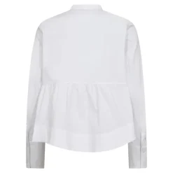 Poppy LS Flare Blouse White