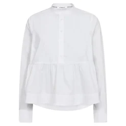 Poppy LS Flare Blouse White