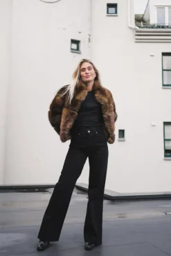 Posh Short Coat Dark Brown