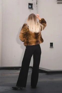 Posh Short Coat Dark Brown