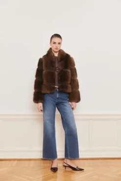 Posh Short Coat Dark Brown