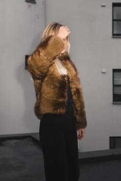 Posh Short Coat Dark Brown