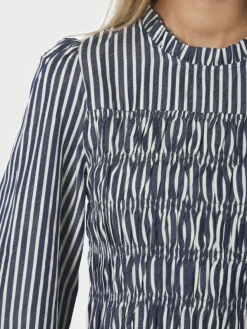 Possa Big Stripe Blouse Navy