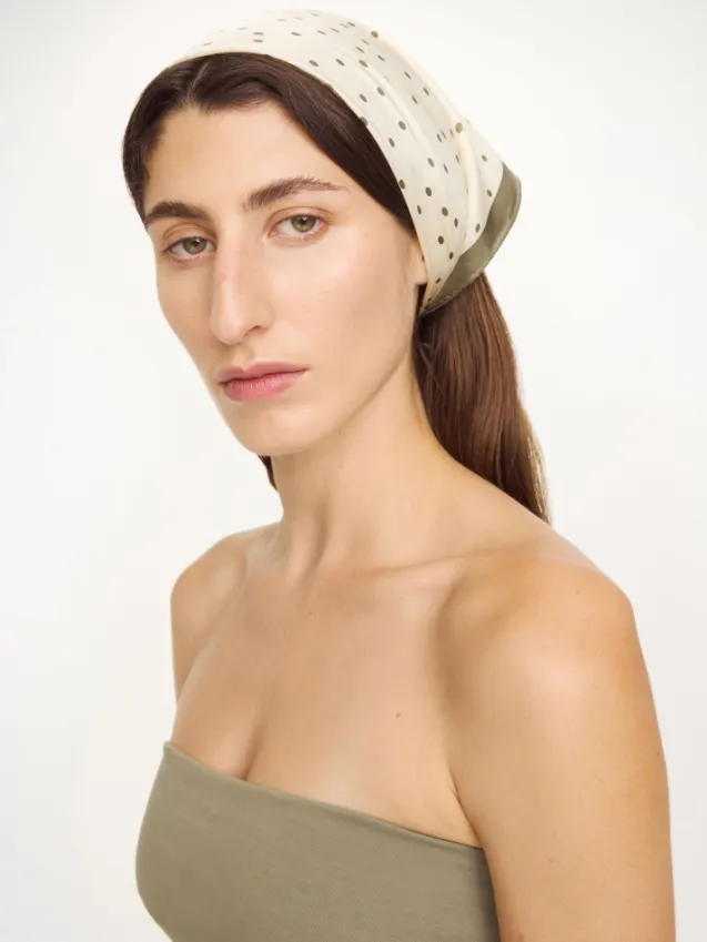 Poula Silk Scarf Deep Lichen Green