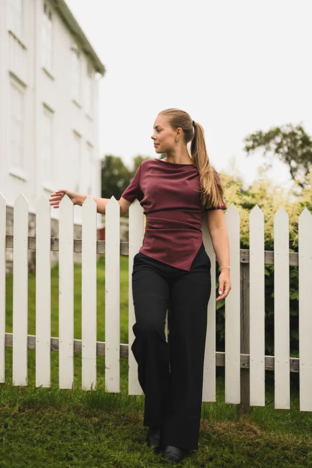 Rasmine Soft Blouse Wine