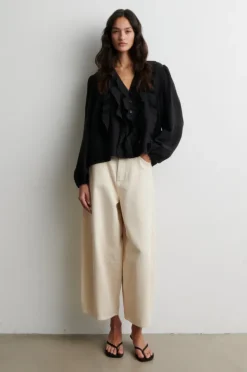Rayna Frill Blouse Black