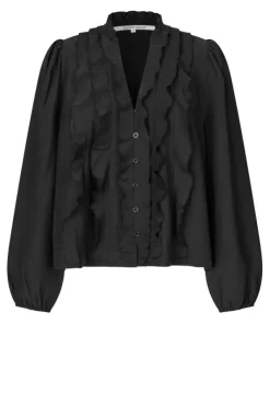 Rayna Frill Blouse Black