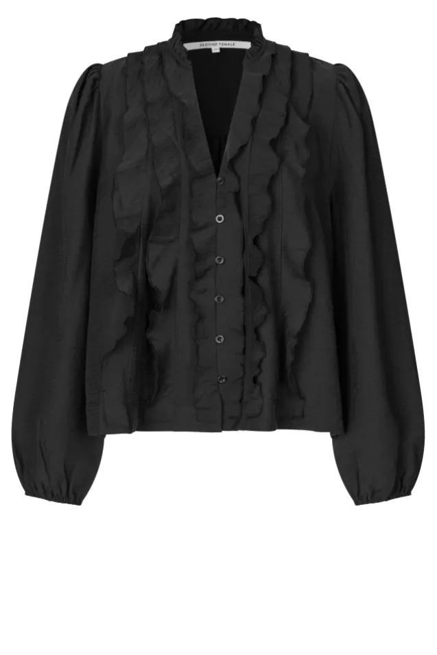 Rayna Frill Blouse Black