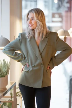 Refined Blazer Olive Green