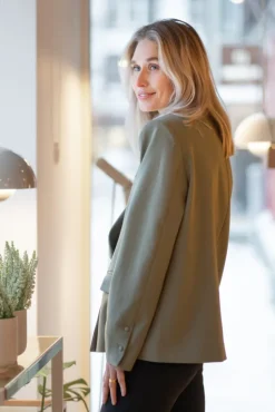 Refined Blazer Olive Green
