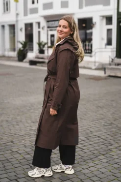 Regndråpe Trench Coat Brown