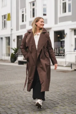 Regndråpe Trench Coat Brown