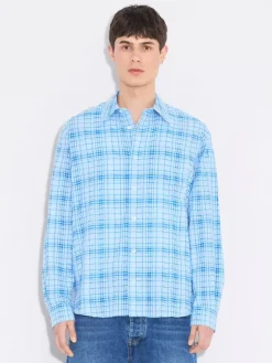 Regular Check Shirt Blue Check