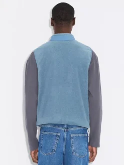 Regular Fleece Vest Dusty Blue