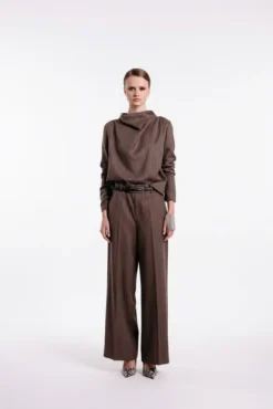 Reign Tailored Structured Pants Mole Stripe