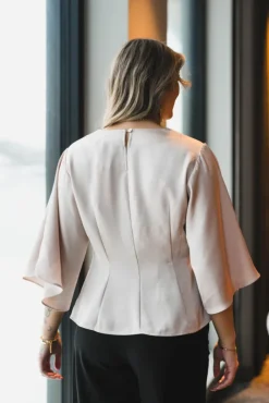 Remana Heavy Sateen Blouse Champagne
