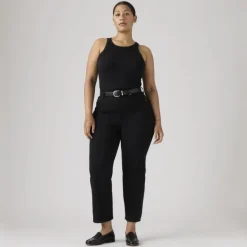 Ribcage Straight Ankle Jeans Black Sprout