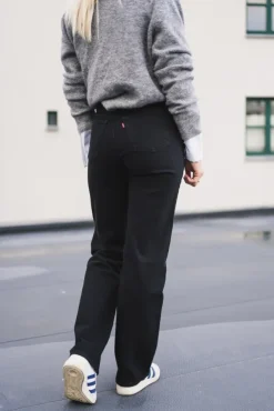 Ribcage Straight Ankle Jeans Black Sprout