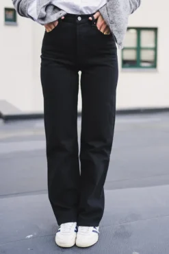 Ribcage Straight Ankle Jeans Black Sprout