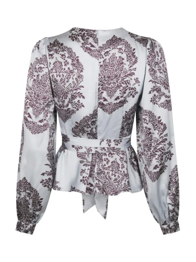 Rista Deco Drop Blouse Light Blue