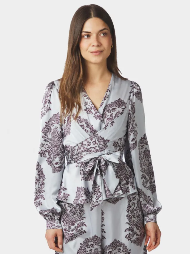 Rista Deco Drop Blouse Light Blue