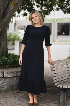 Rita Midi Dress Midnight Corduroy