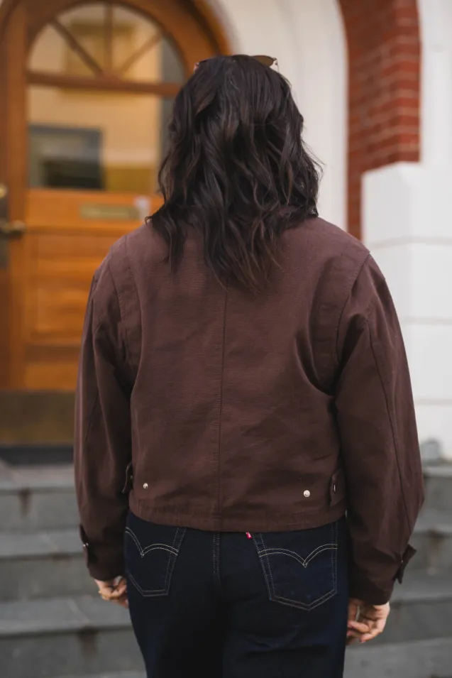 Rivera Canvas Boxy Jacket Brown