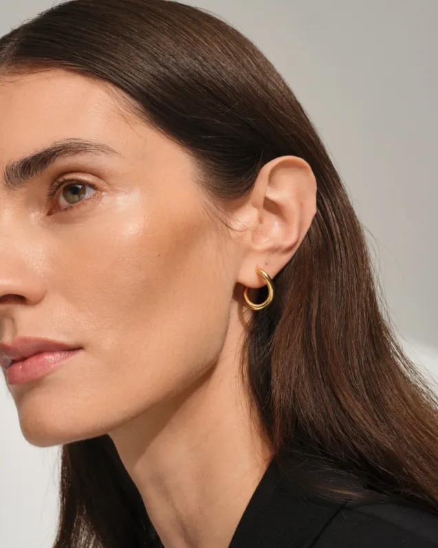 River Hoops Large Gold