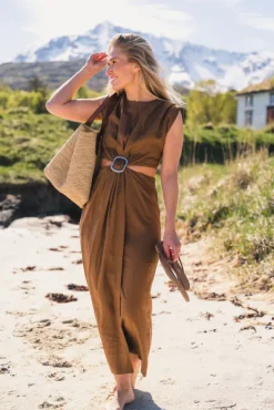 Riviera Dress Chestnut Brown
