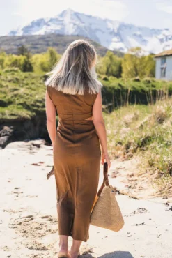 Riviera Dress Chestnut Brown