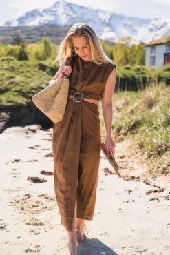 Riviera Dress Chestnut Brown