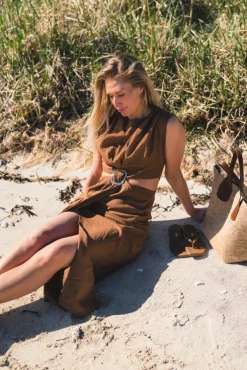 Riviera Dress Chestnut Brown