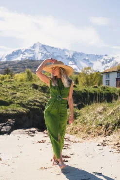 Riviera Dress Leaf Green