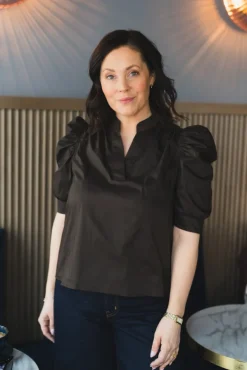 Roella Poplin Blouse Chocolate Brown