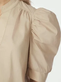 Roella Poplin Blouse Dark Sand