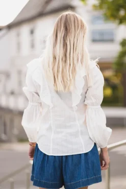 Romance Blouse Worn White
