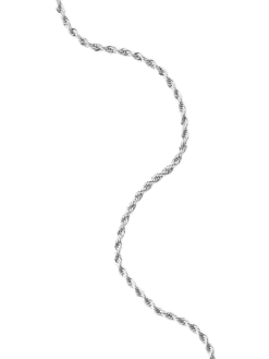 Rope Chain Necklace Silver